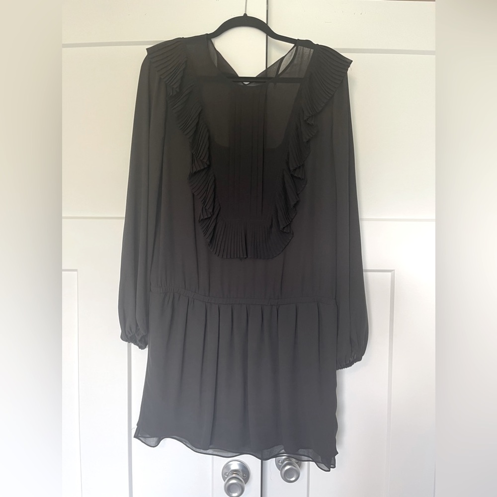 BCBG MAX AZRIA black drop waist mini dress